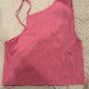 Pink Zara crop tank top